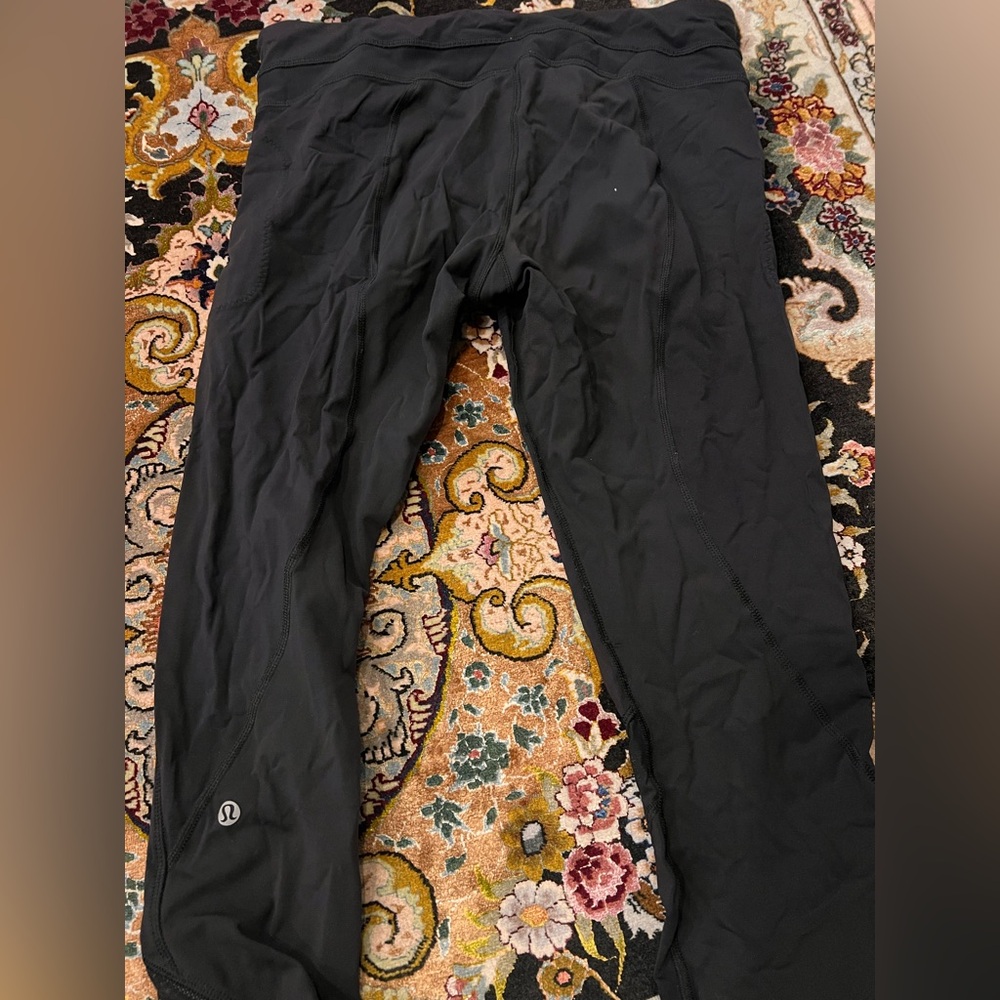 lululemon Leggings Size 10 Mesh and Gold details